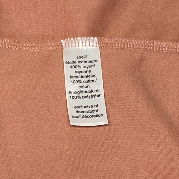 Maurices Ruffled 3/4 Sleeve V Neck Crochet Bodice Open Back Tie Crinkle Dress L - Picture 13 of 14